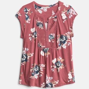 Floral Women's Top - Red